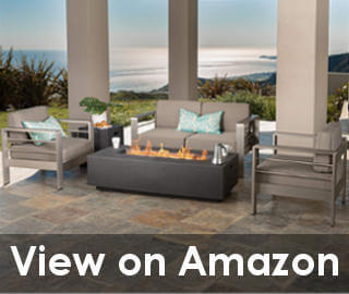 best dining table with fire pit in middle